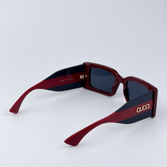 Gucci Men BRAND NEW Sunglasses Burgundy Blue Rectangular GG1860S 003 - Picture 5 of 9